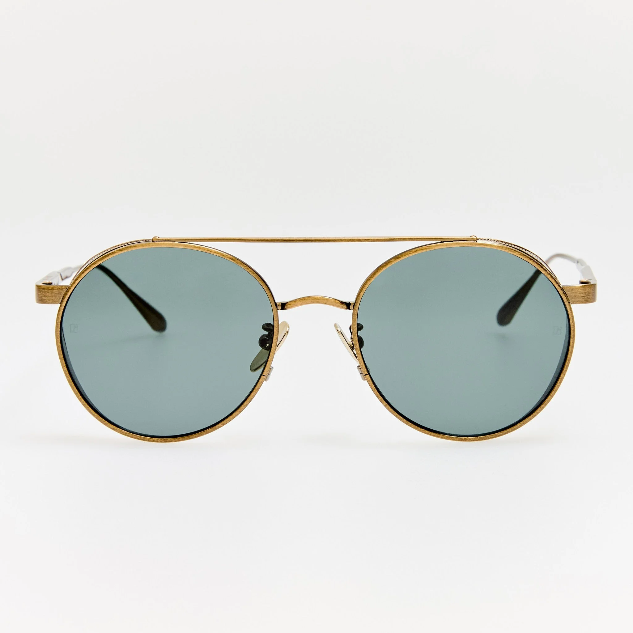 Conor Sunglasses in Antique Gold and Green - 1