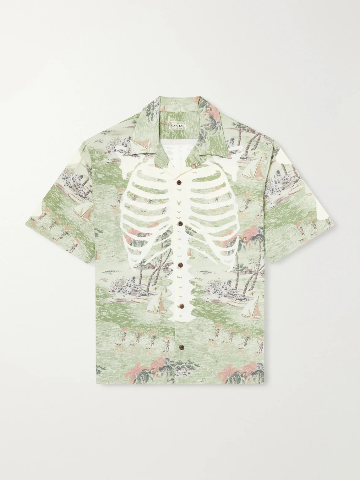 Aloha Convertible-Collar Printed Woven Shirt - 1