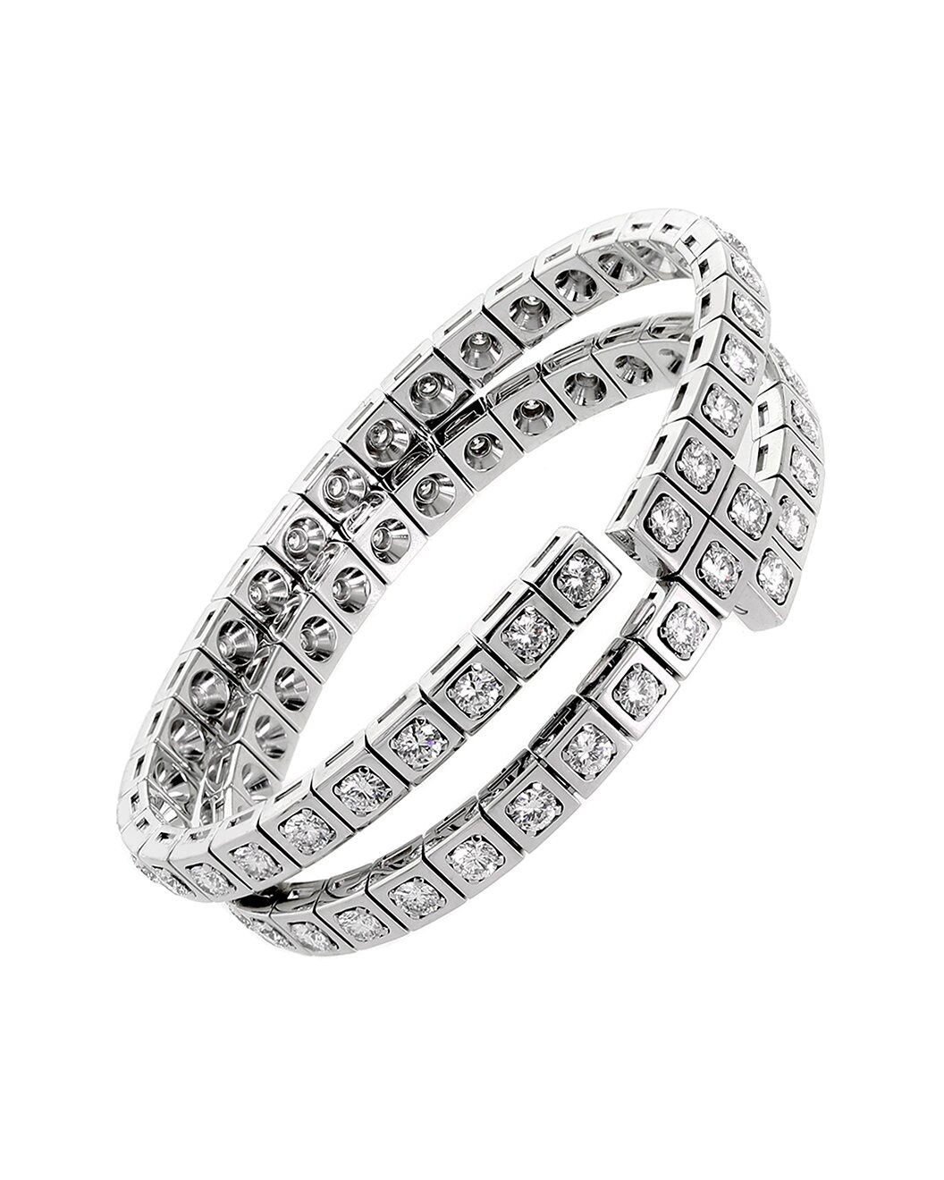 Cartier 18K 9.90 ct. tw. Diamond Wrap Bracelet (Authentic Pre-Loved) - 2