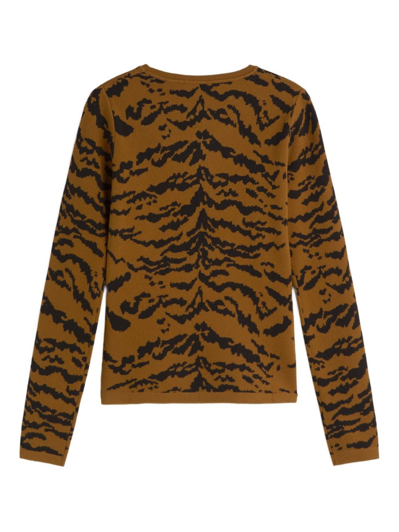 ESSENTIEL ANTWERP tiger-print top outlook
