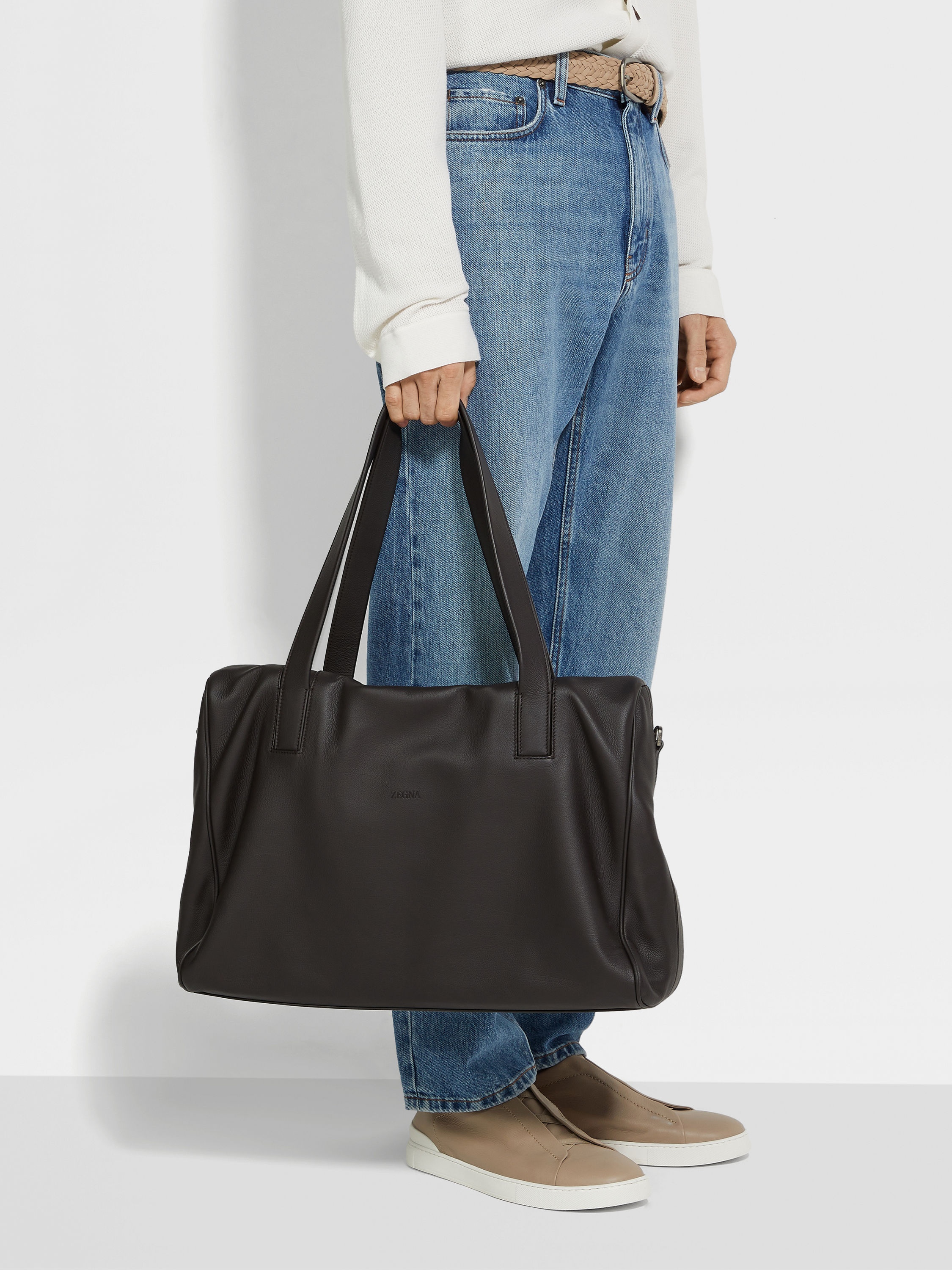 DARK BROWN SECONDSKIN BUSINESS BAG - 2