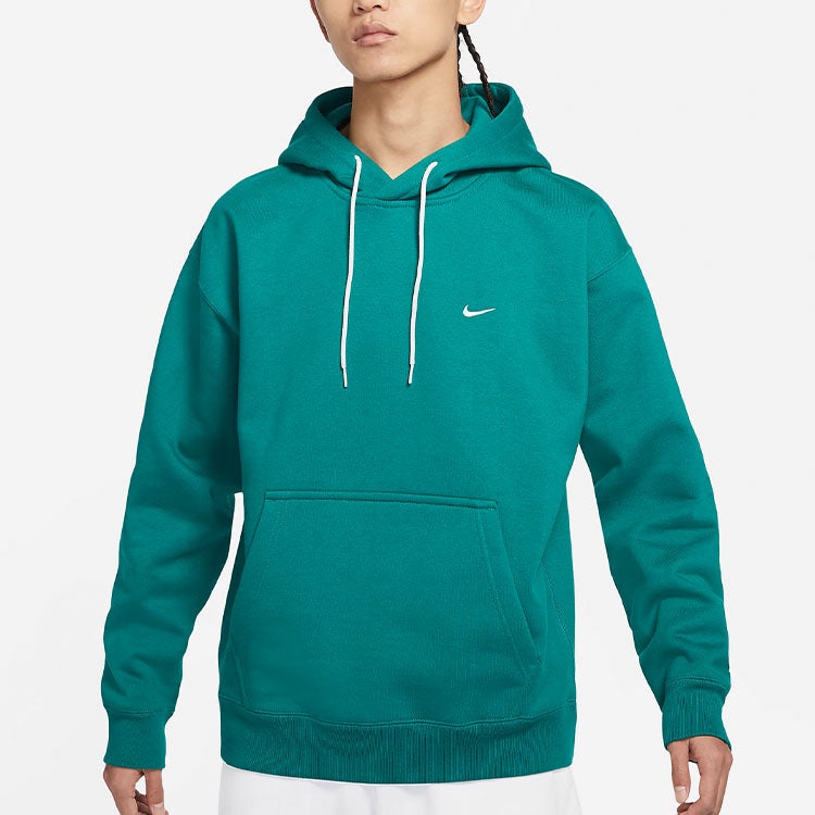 Men's Nike Logo Embroidered Solid Color Fleece Lined Casual Pullover Green DA0316-340 - 5