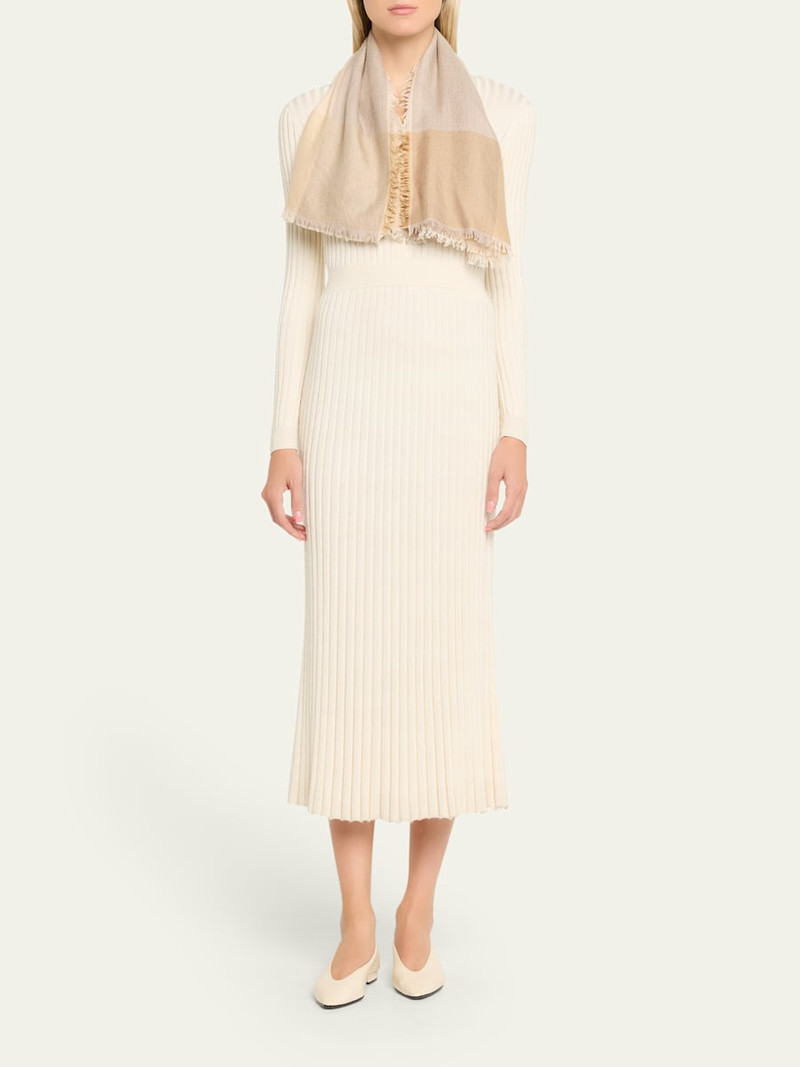 Loro Piana Quadrilatero Del Cashmere-Silk Scarf outlook