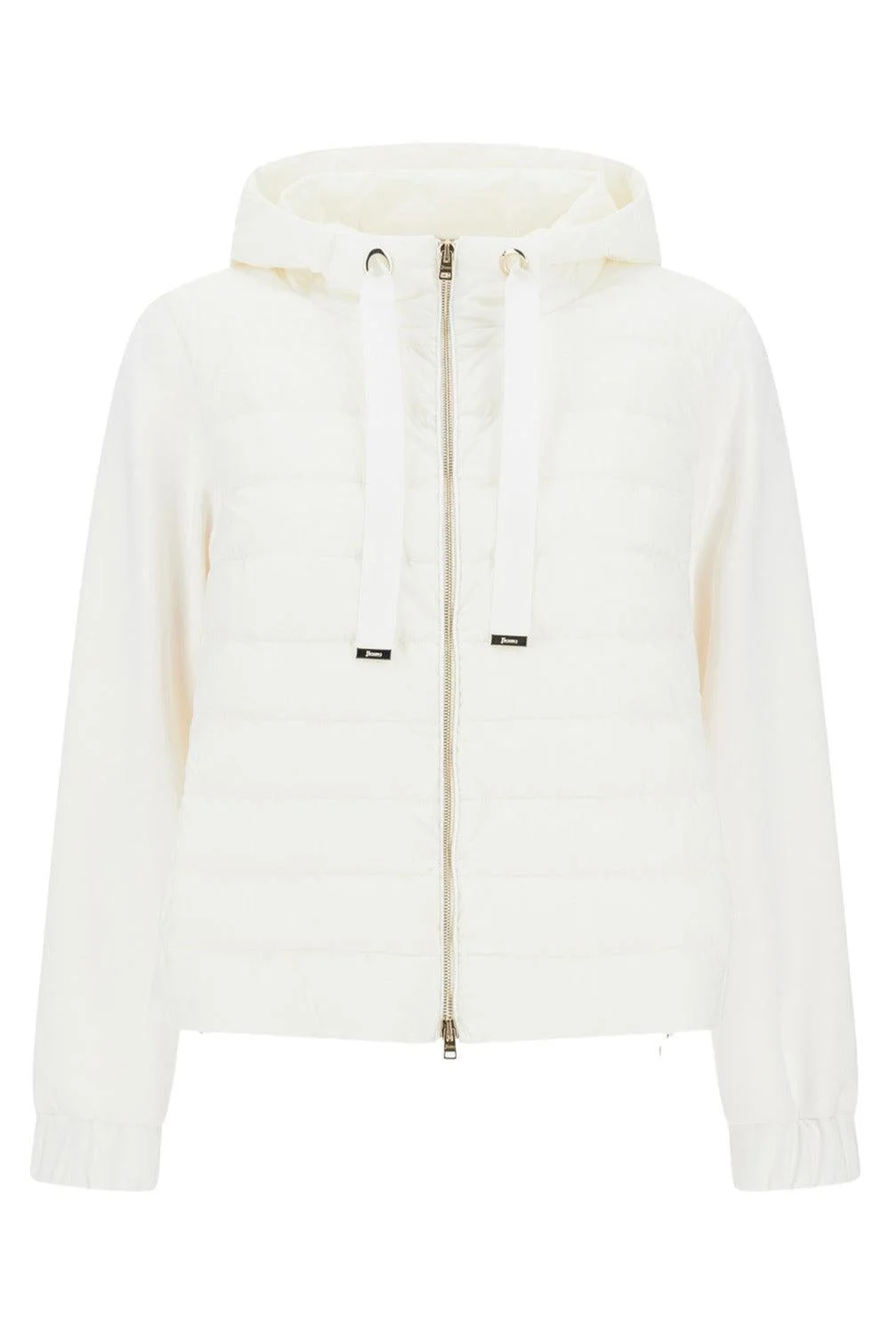 Tie Neck Quilted Hoodie - 1