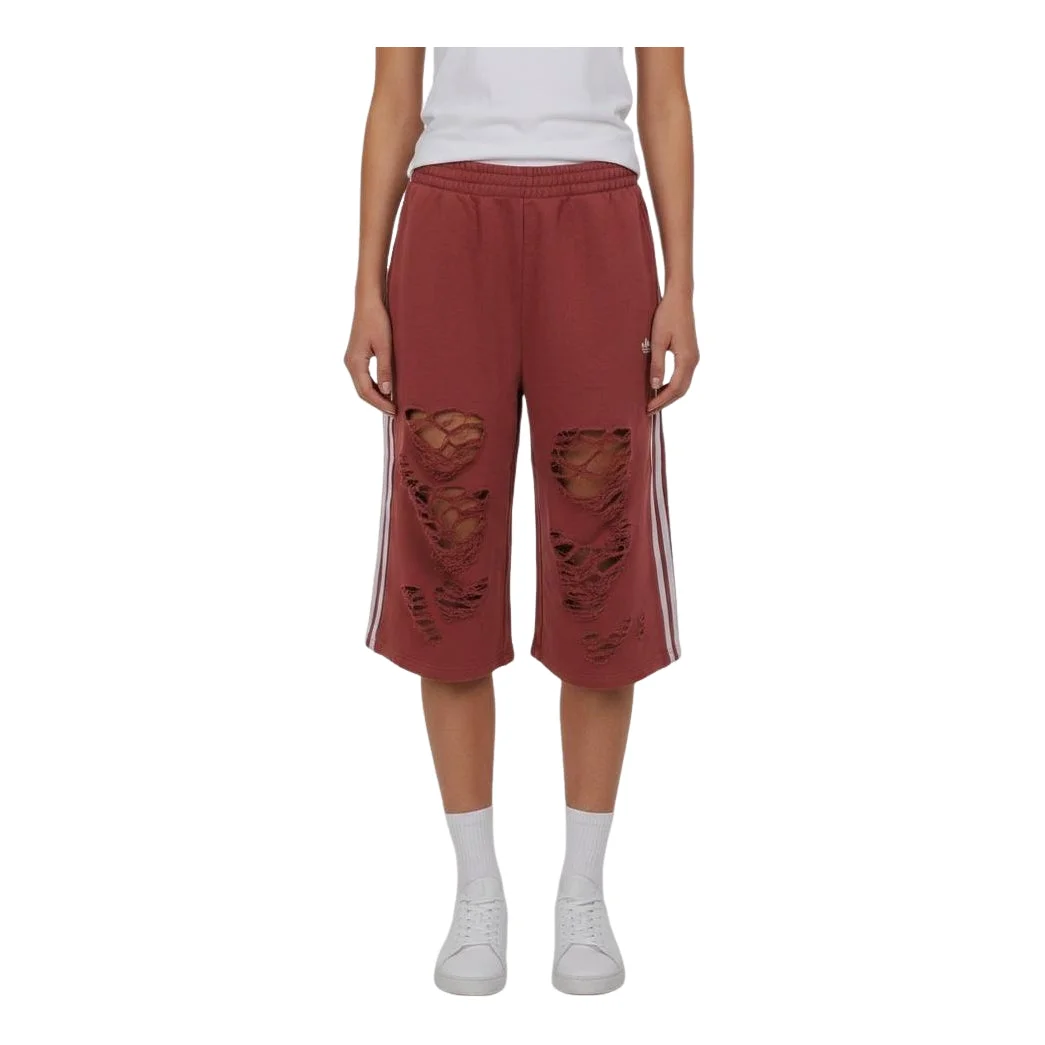 (WMNS) adidas Knit Jorts Mid Length Shorts 'Red' LE7123 - 1