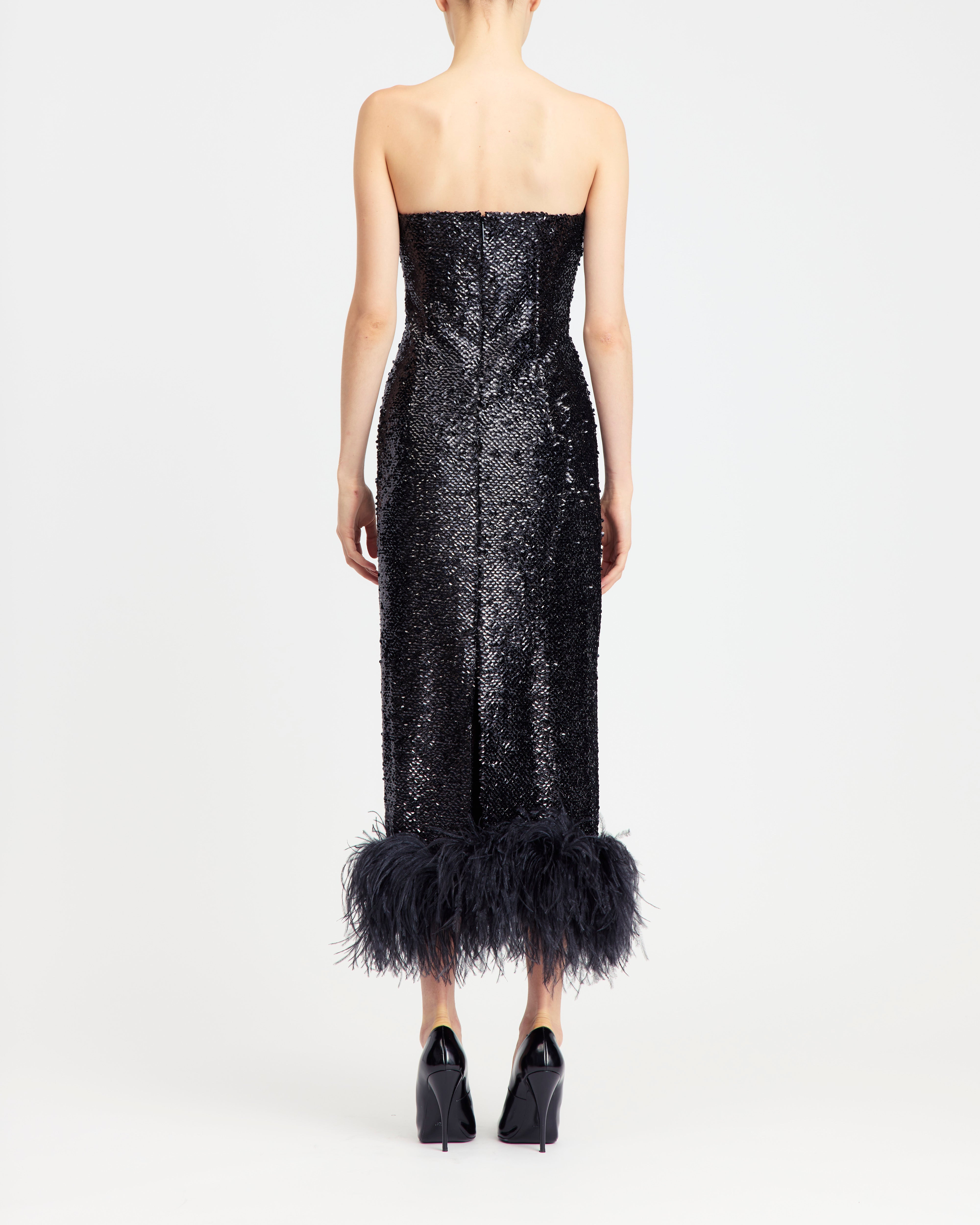 MINELLI MIDI DRESS IN TEXTURED SEQUIN - 4