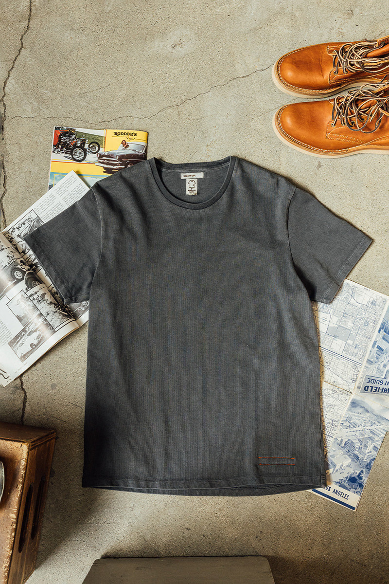 HIROSHI KATO The Stamp 9oz Organic Cotton - Concrete outlook