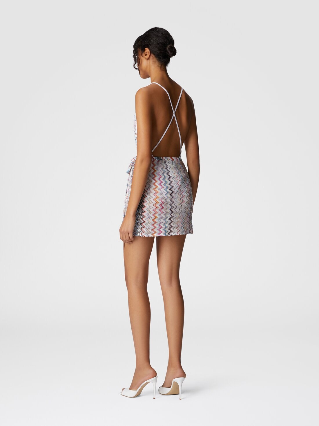 Viscose blend pareo mini skirt - 3
