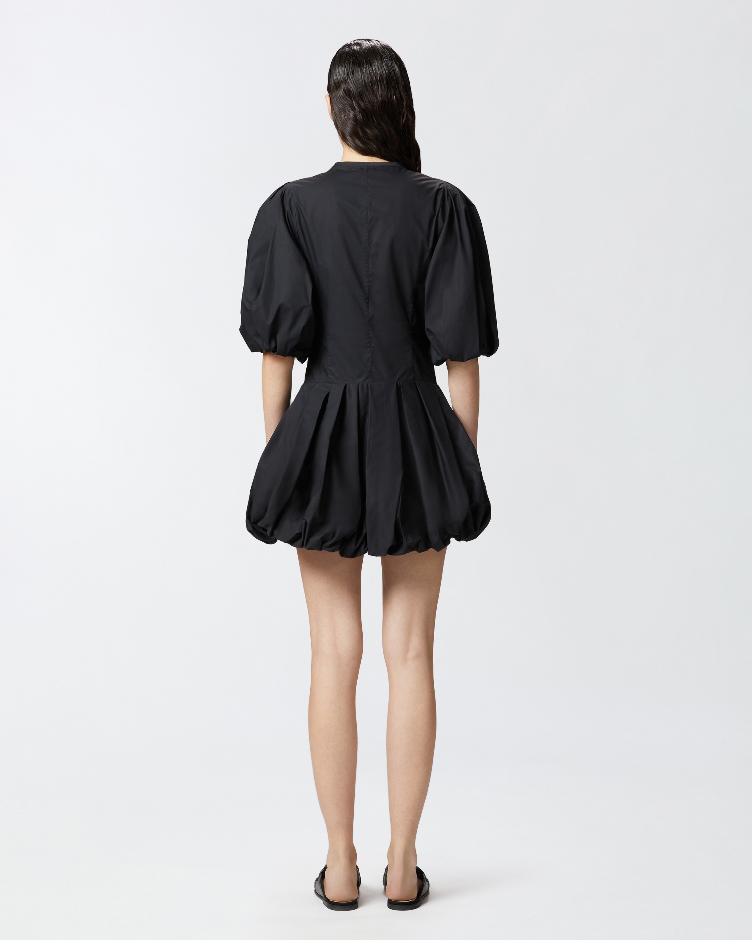SHORT DRESS WITH BALLOON SKIRT - 4