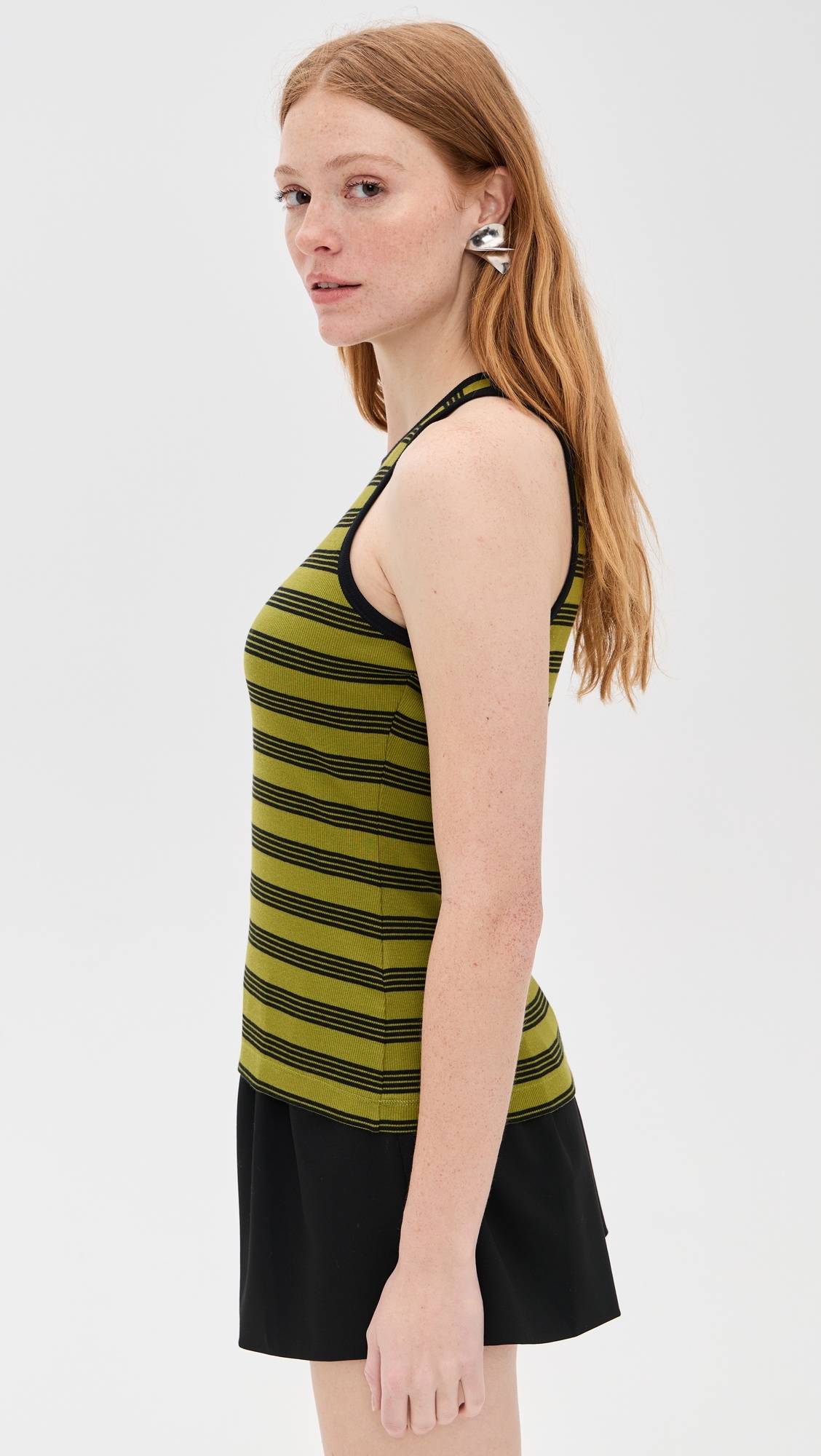 Striped Soft Cotton Rib Tank Top - 3