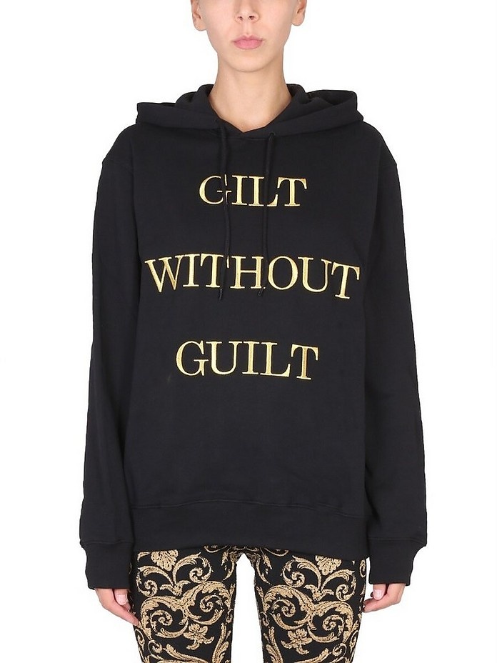 パーカー・フーディ Moschino \"GUILT WITHOUT GUILT\" SWEATSHIRT (17887228_6555) Moschino GILT WITHOUT GUILT HOODIE | REVERSIBLE