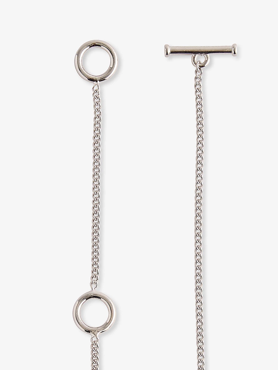 Ruby Silver-Tone Metal Pendant Necklace - 4