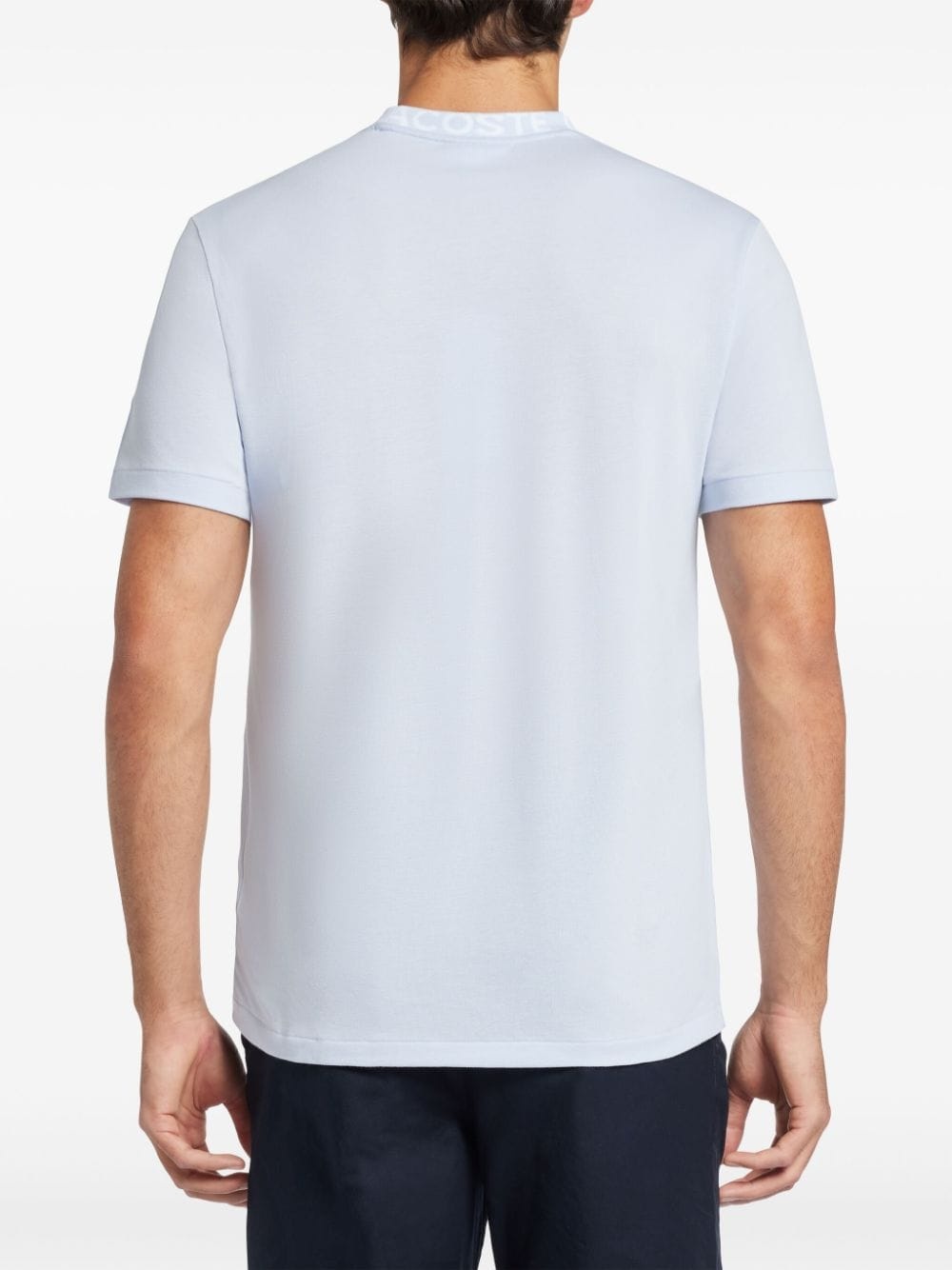 logo-collar cotton piquÃ© T-shirt - 4