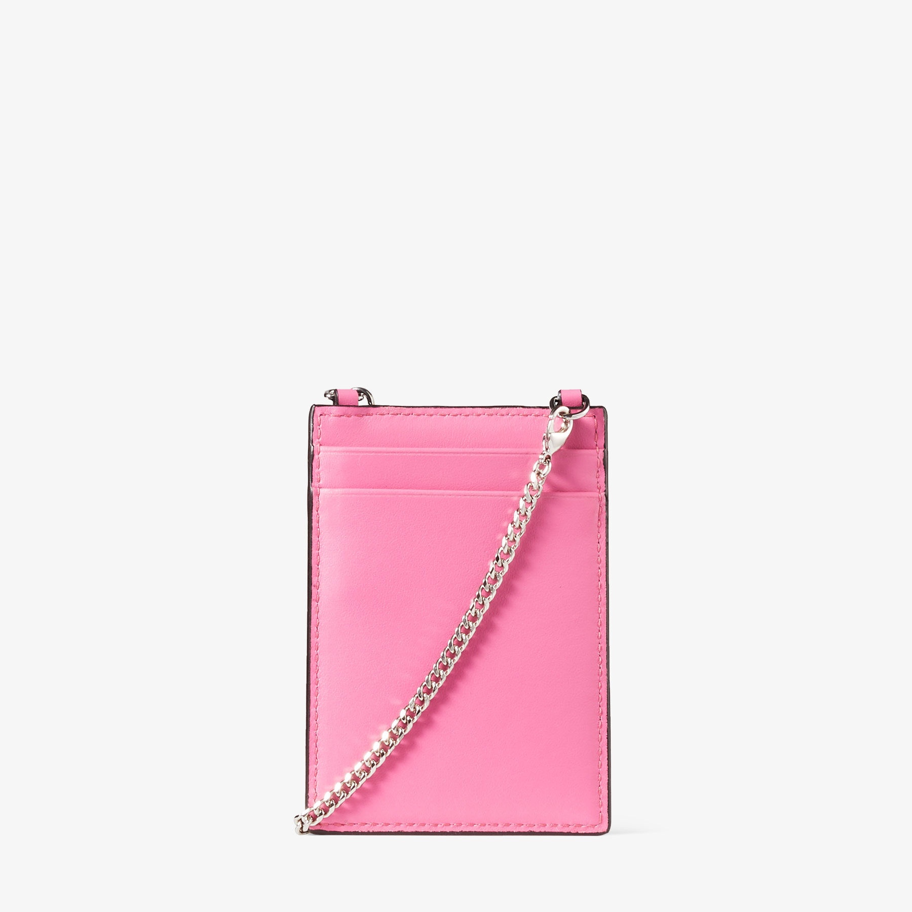 Card Holder W/Chain
Candy Pink Leather Card Holder with Chain - 5