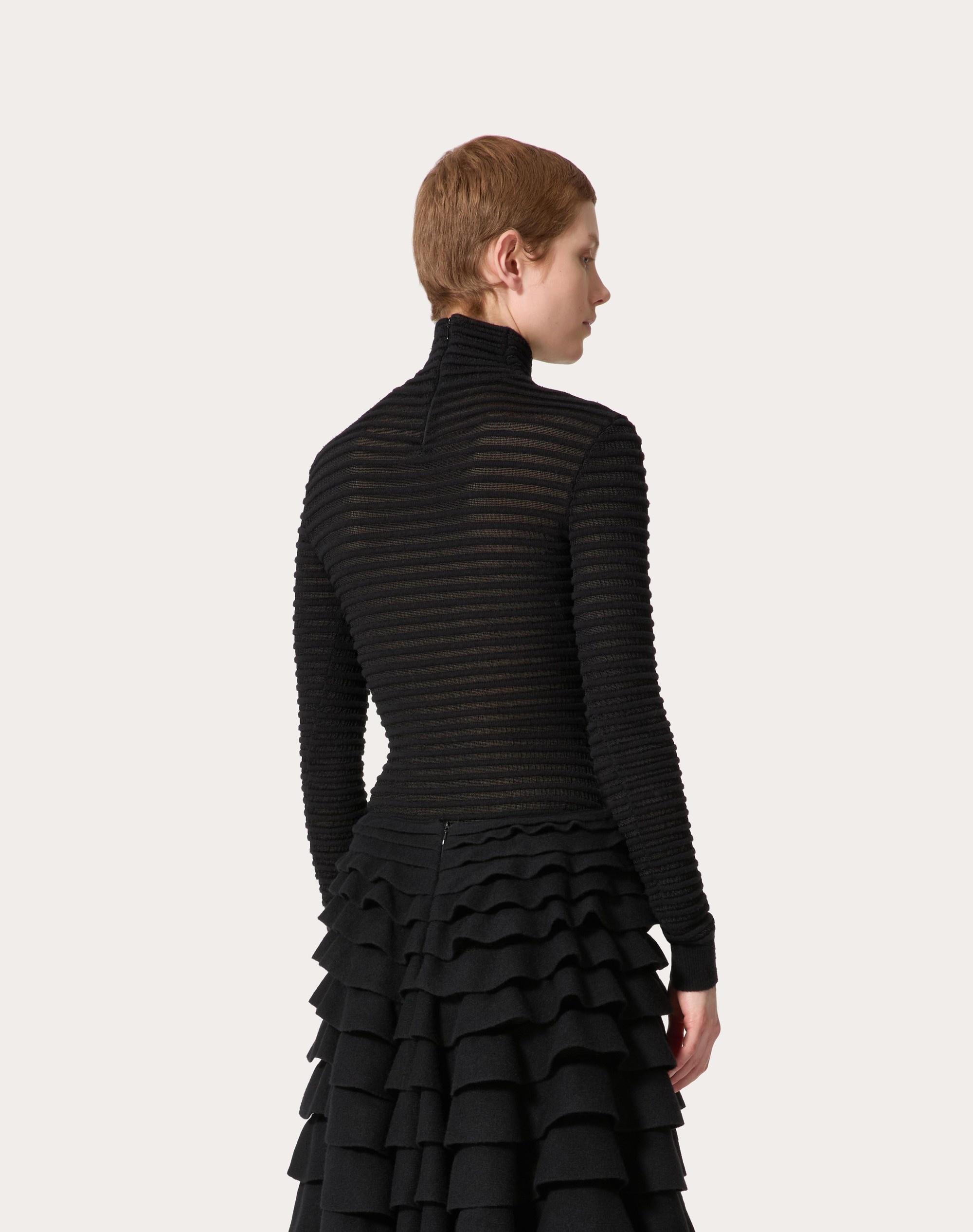 VISCOSE AND WOOL SWEATER - 4
