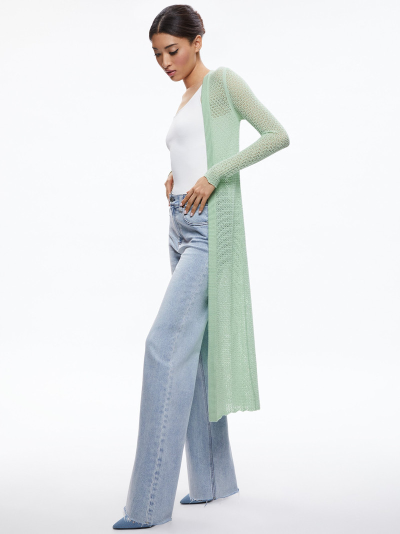 Alice + Olivia ALAIR POINTELLE SWEATER DUSTER outlook