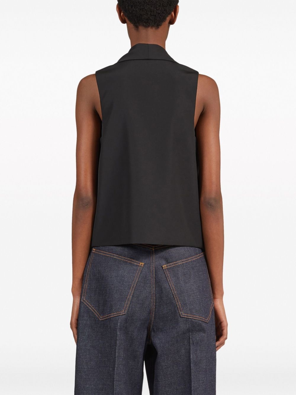sash-detail V-neck waistcoat - 4