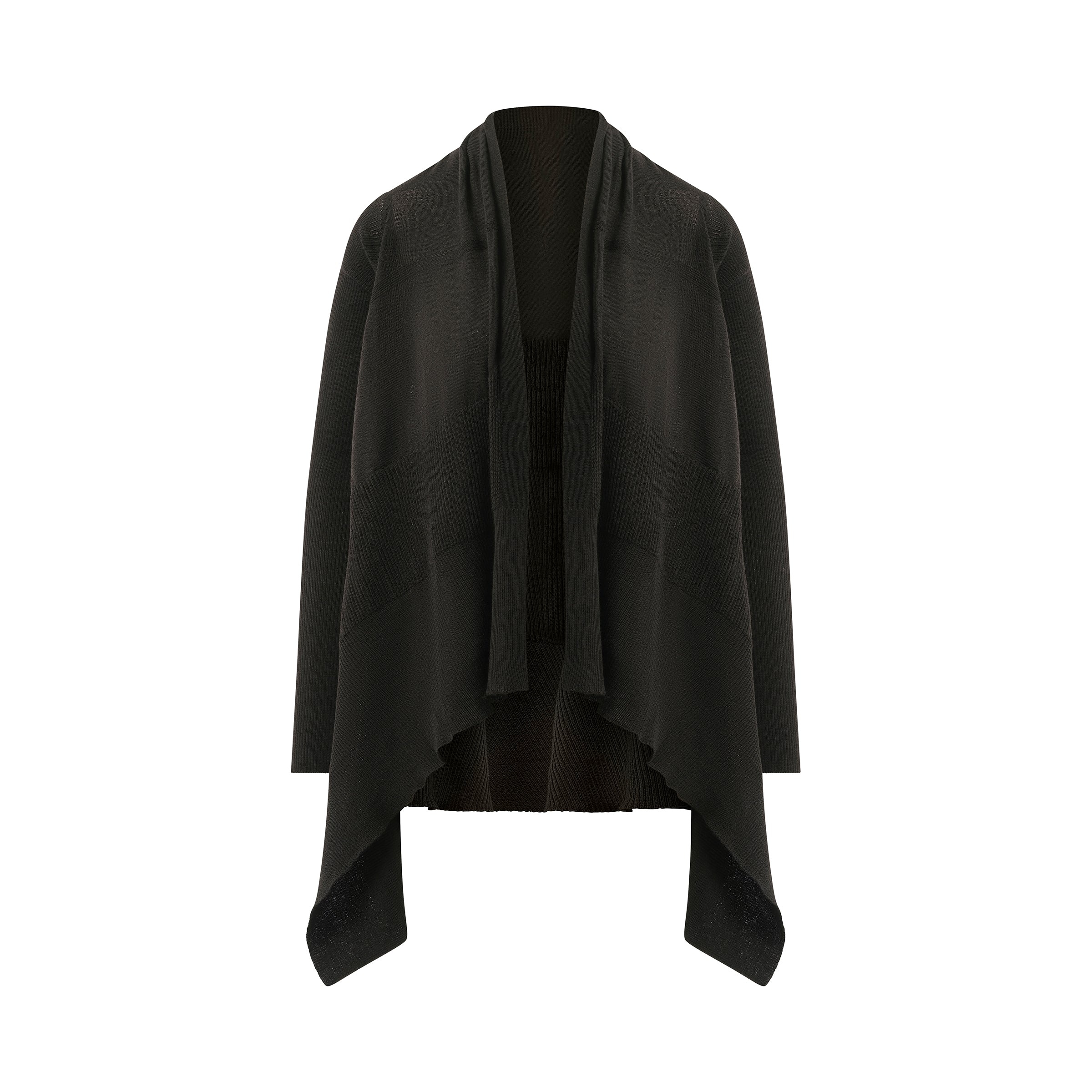 Medium Wrap Cardigan in Black - 2