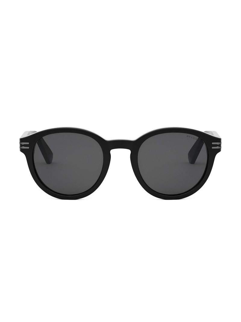 Men's B. Zero1 50MM Round Sunglasses - Black Dark Grey 1