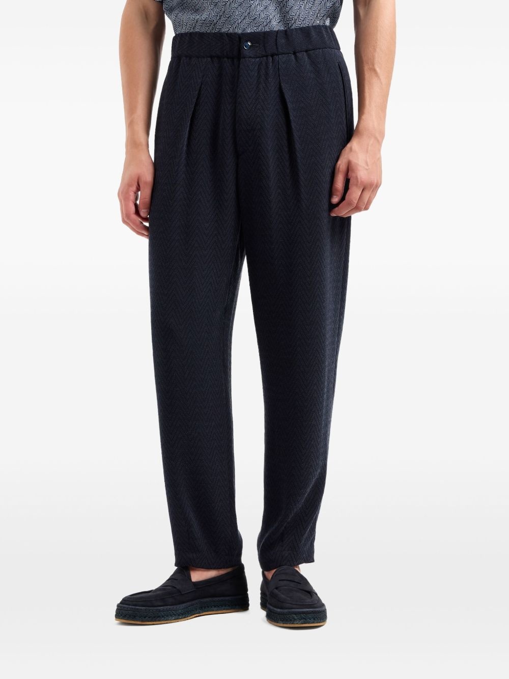 zigzag-pattern trousers - 3