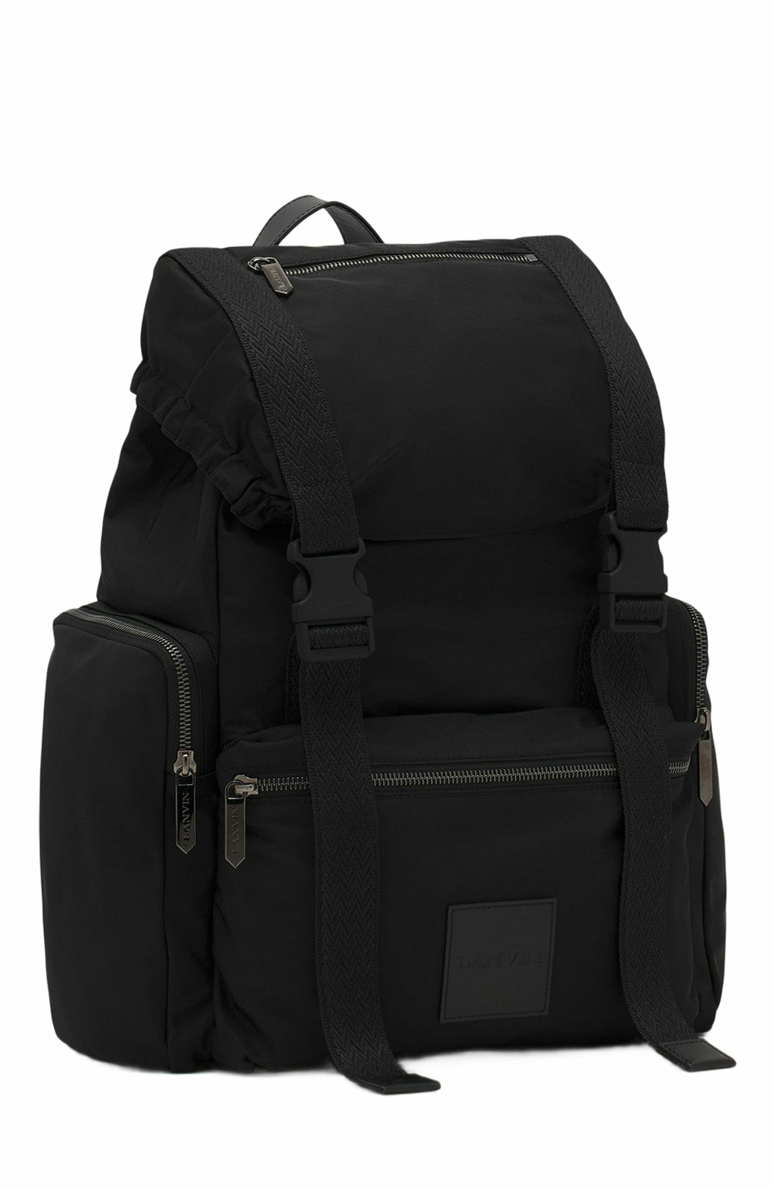 Lanvin Curb Backpack In Recycled Nylon in Black at Nordstrom - 2