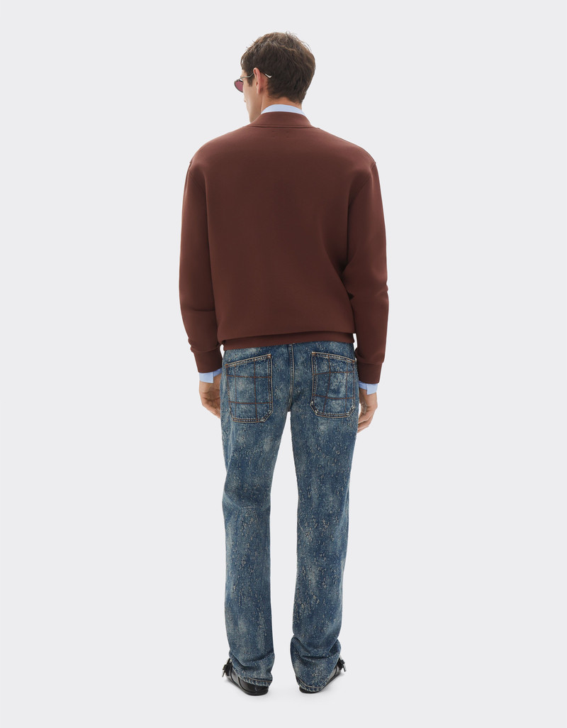 Bomber sweatshirt in scuba fabric 4