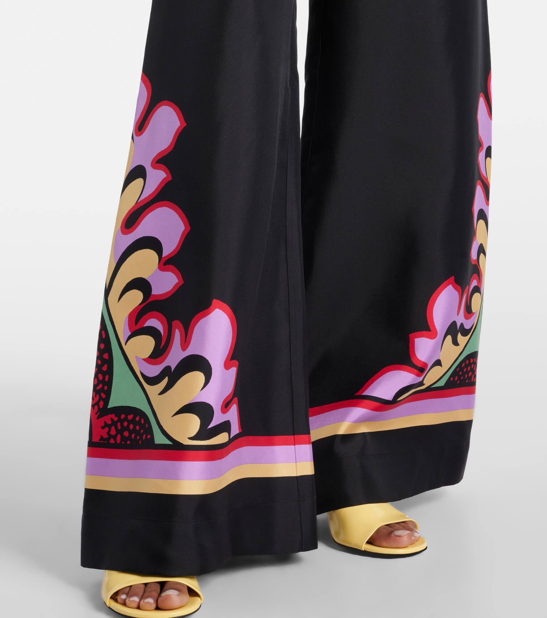 Printed silk palazzo pants - 5