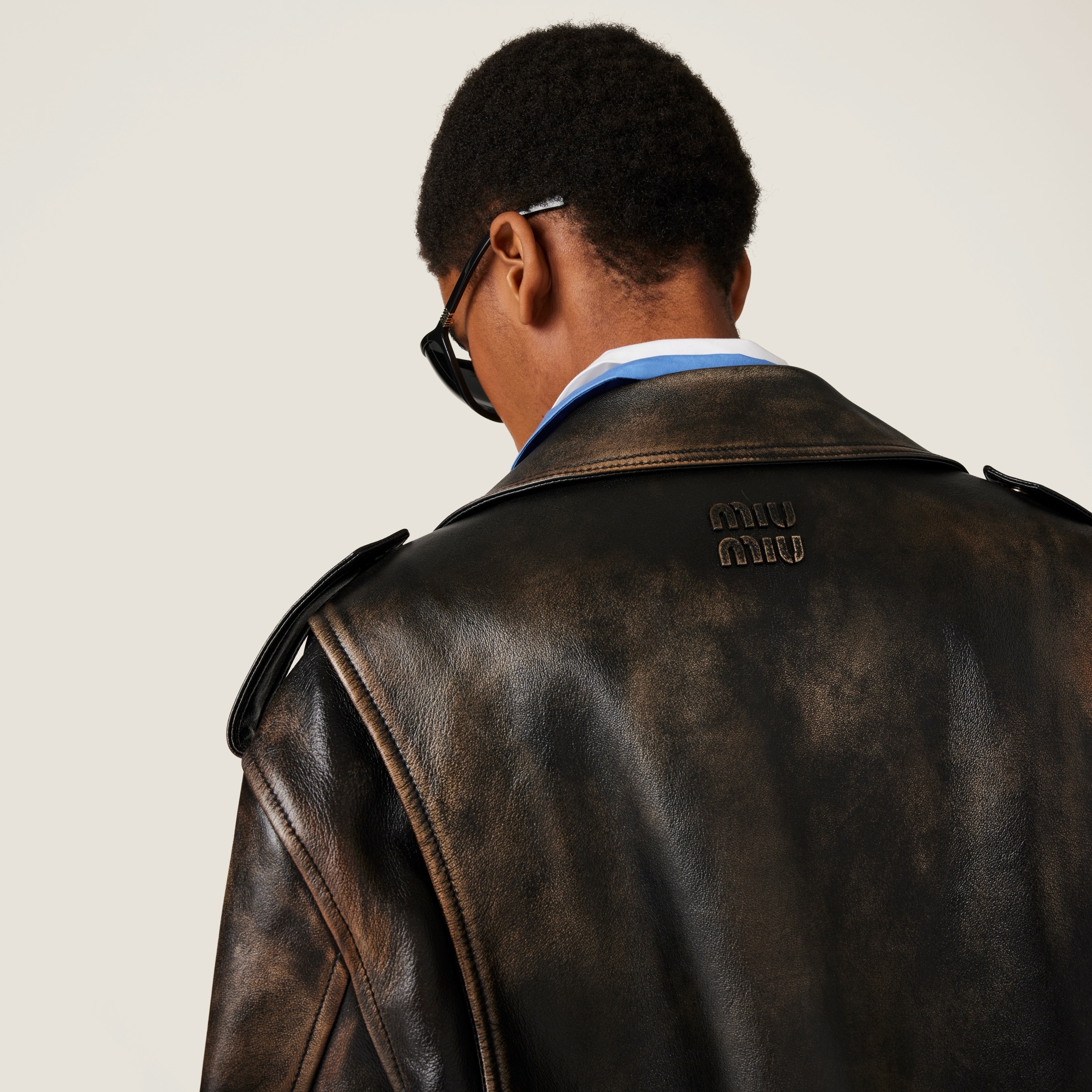 Miu Miu Nappa leather biker jacket | REVERSIBLE