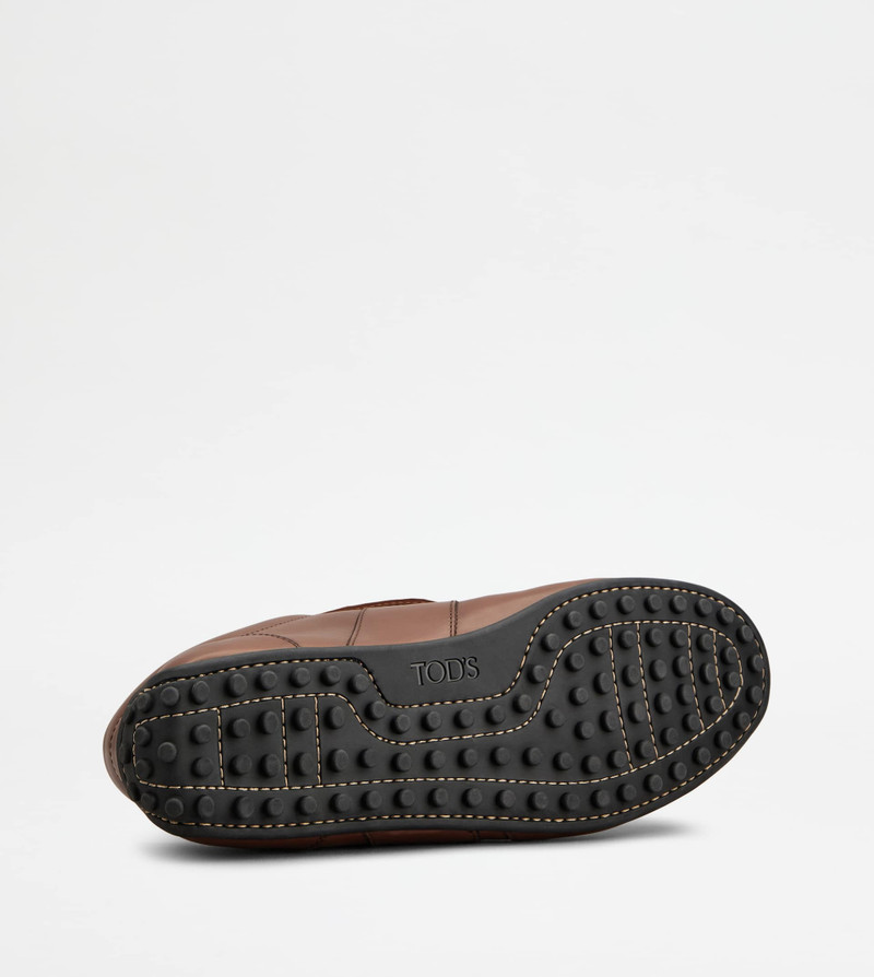 TOD'S T-MARATHON SNEAKERS IN LEATHER - BROWN 4