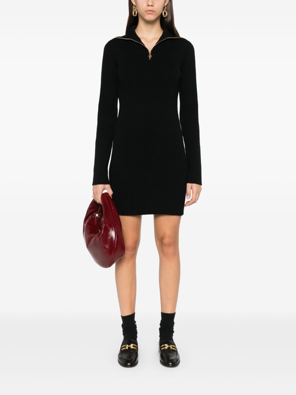 ribbed-knit mini dress - 2