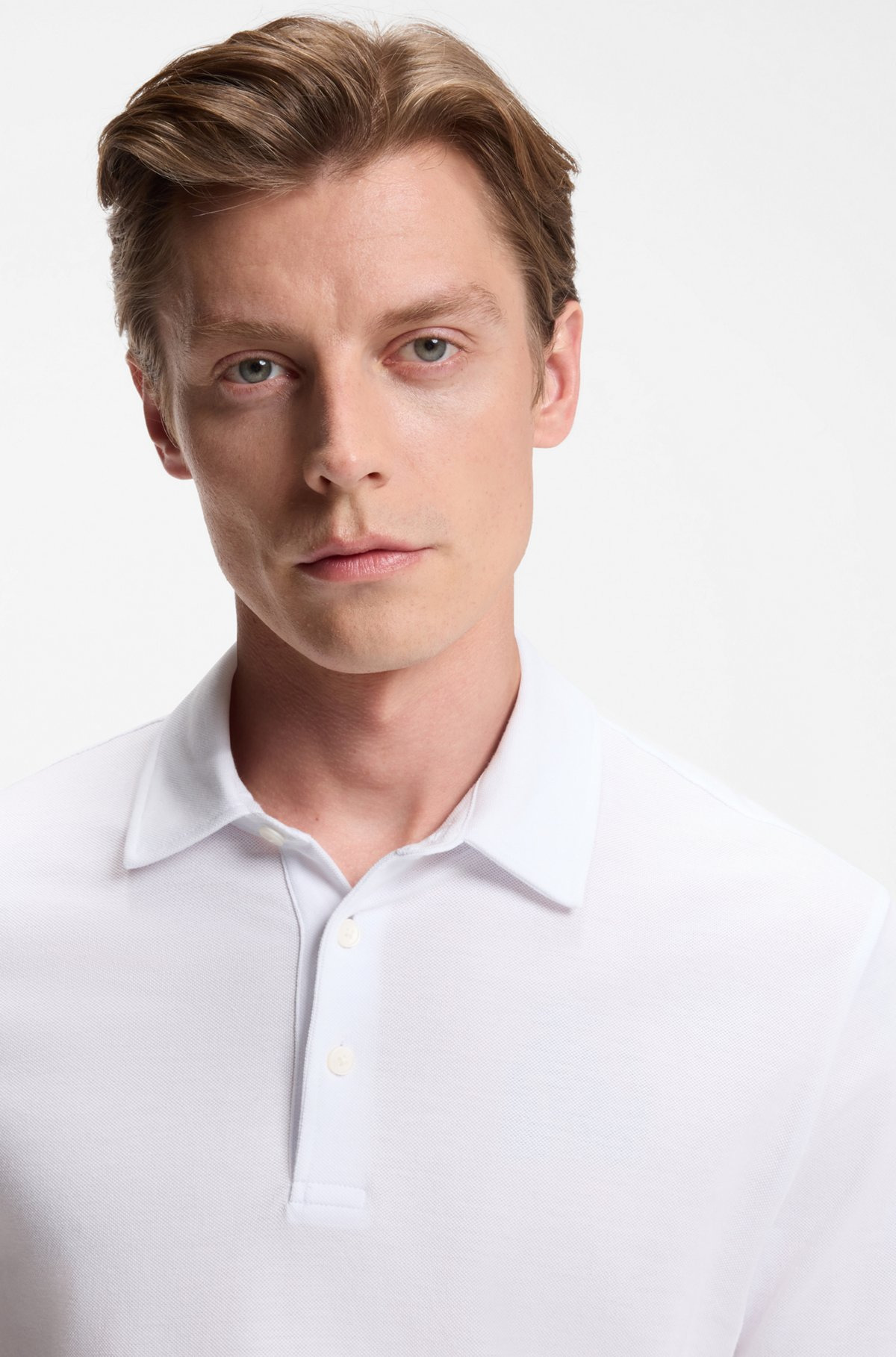BECKHAM X BOSS POLO SHIRT IN COTTON AND SILK - 3
