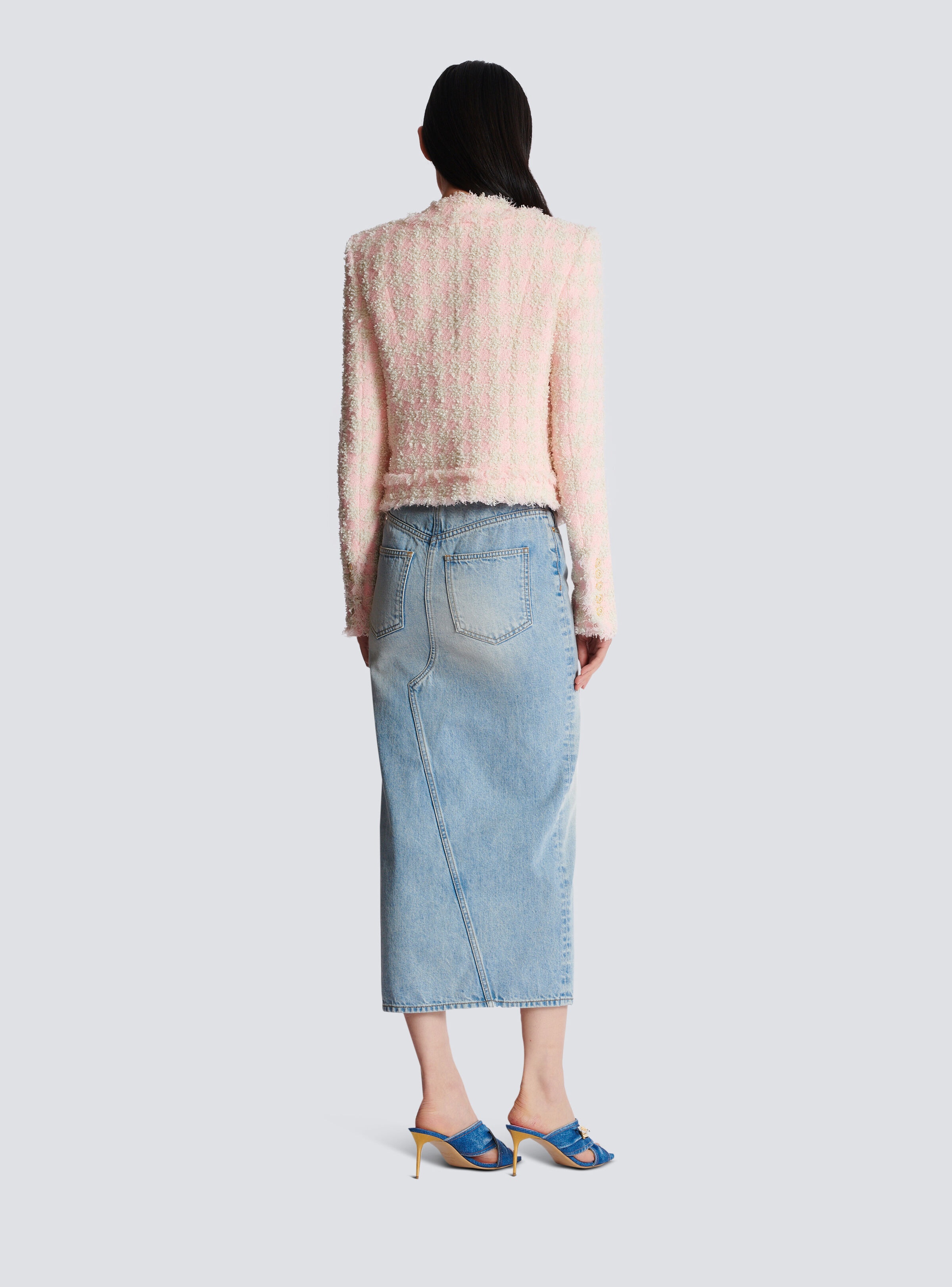 5-button tweed jacket - 4