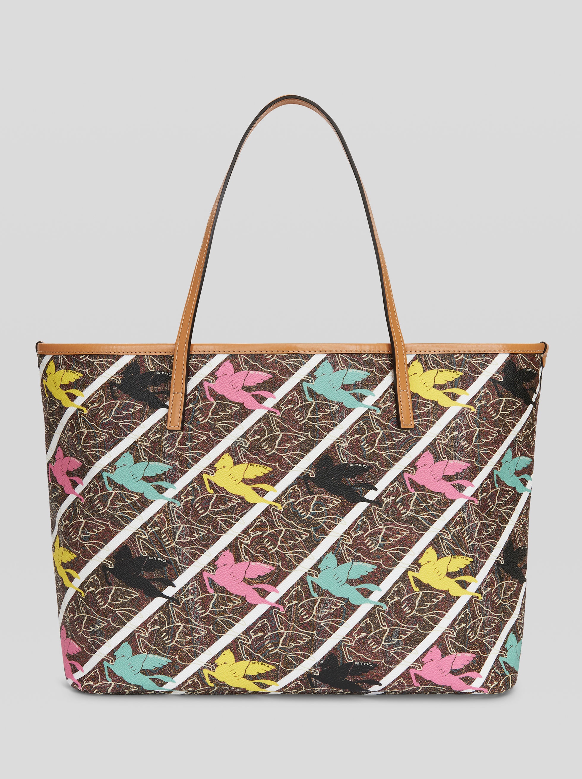 PAISLEY SHOPPING BAG WITH PEGASO - 1