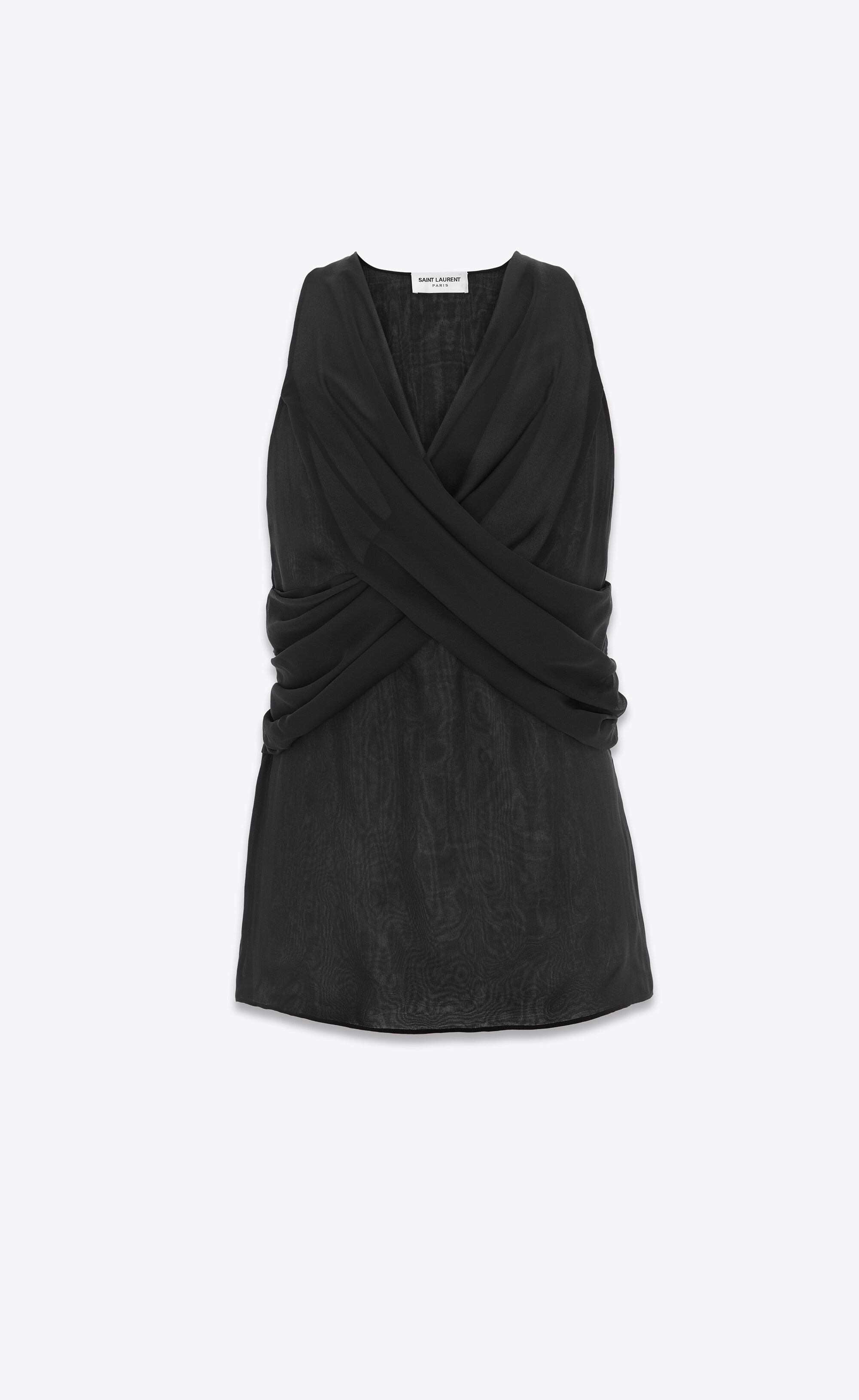 crossover tank in silk muslin - 1