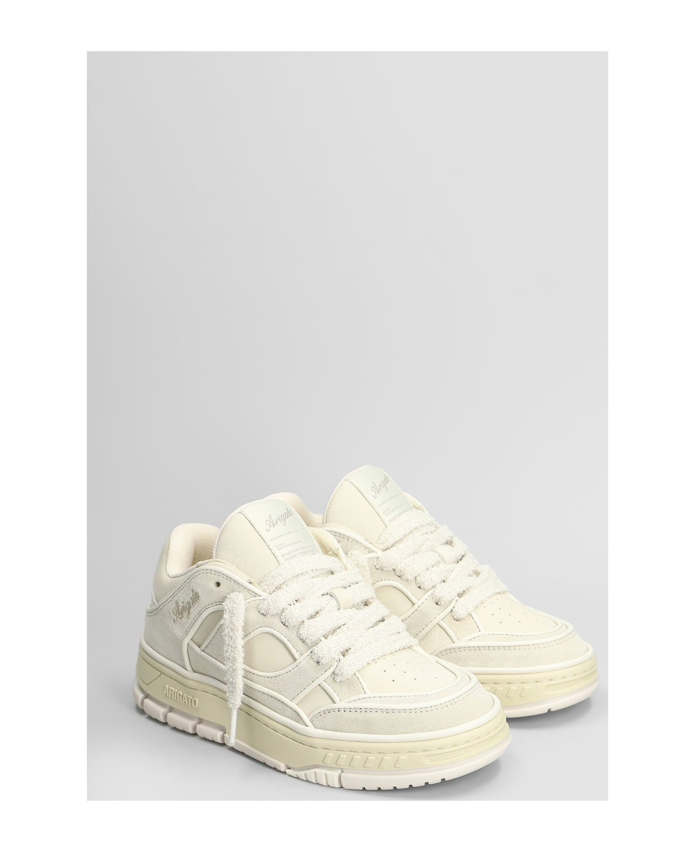 Area Lo Sneaker Sneakers In Beige Suede And Leather - 2
