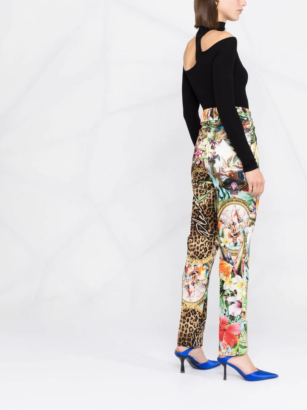 Baroque Flowers high-waisted trousers - 6