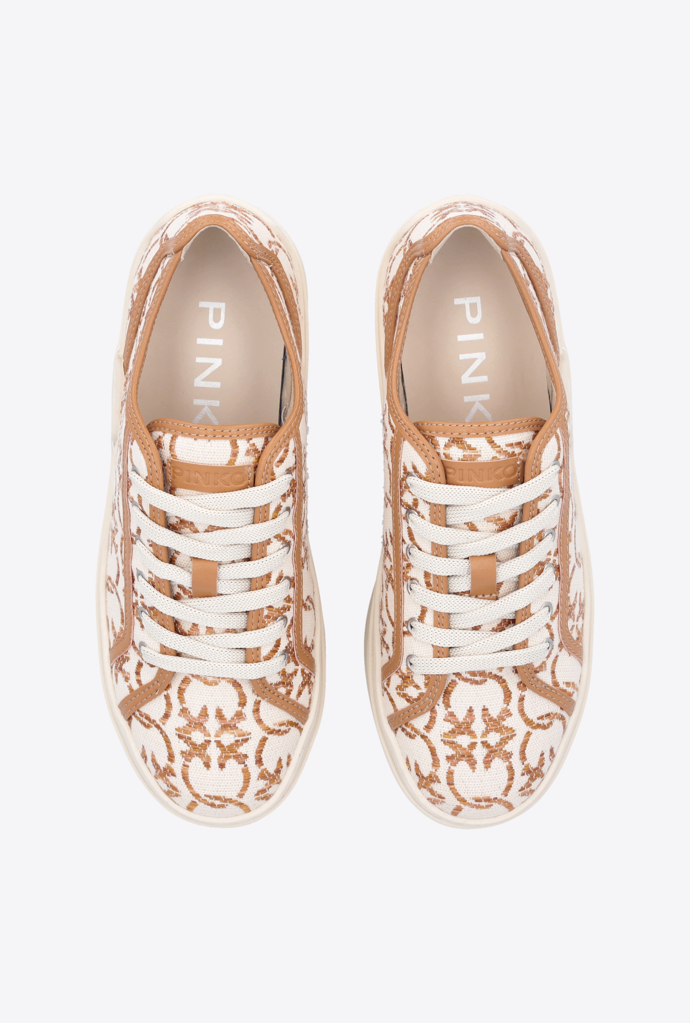 LOVE BIRDS MONOGRAM PLATFORM SNEAKERS - 8