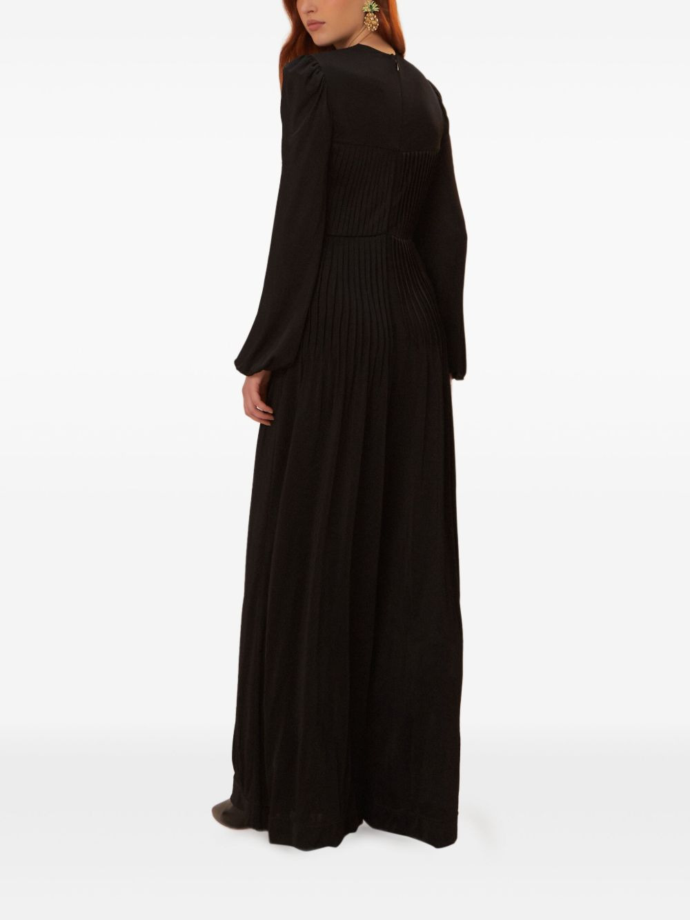 pleated keyhole jumpsuit - 3