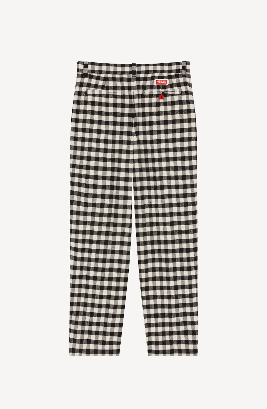 Cropped gingham trousers - 2