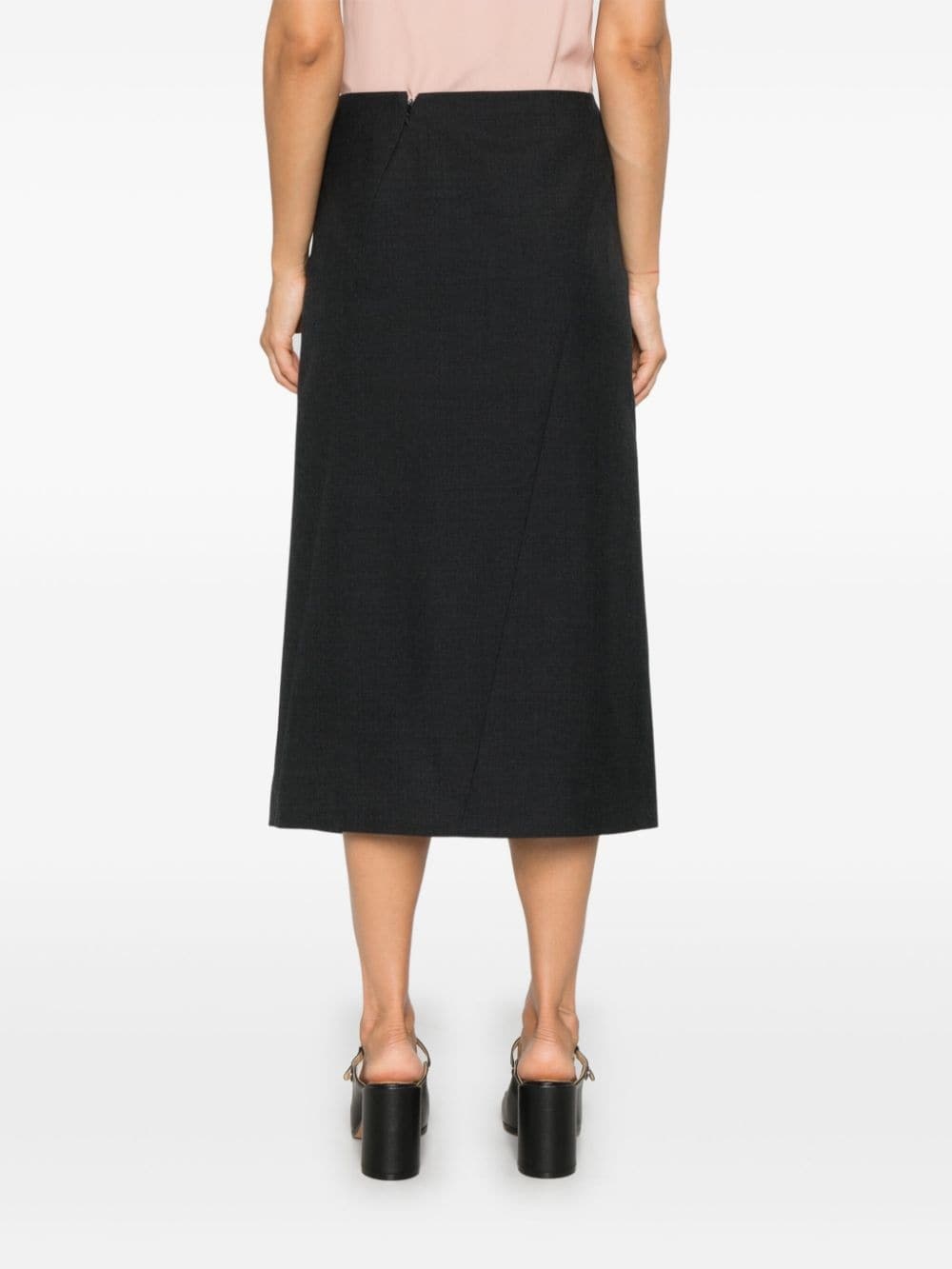 panelled midi skirt - 4