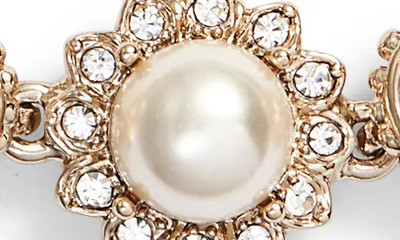 Marchesa Imitation Pearl Line Bracelet in Cream/Silk/Gold outlook
