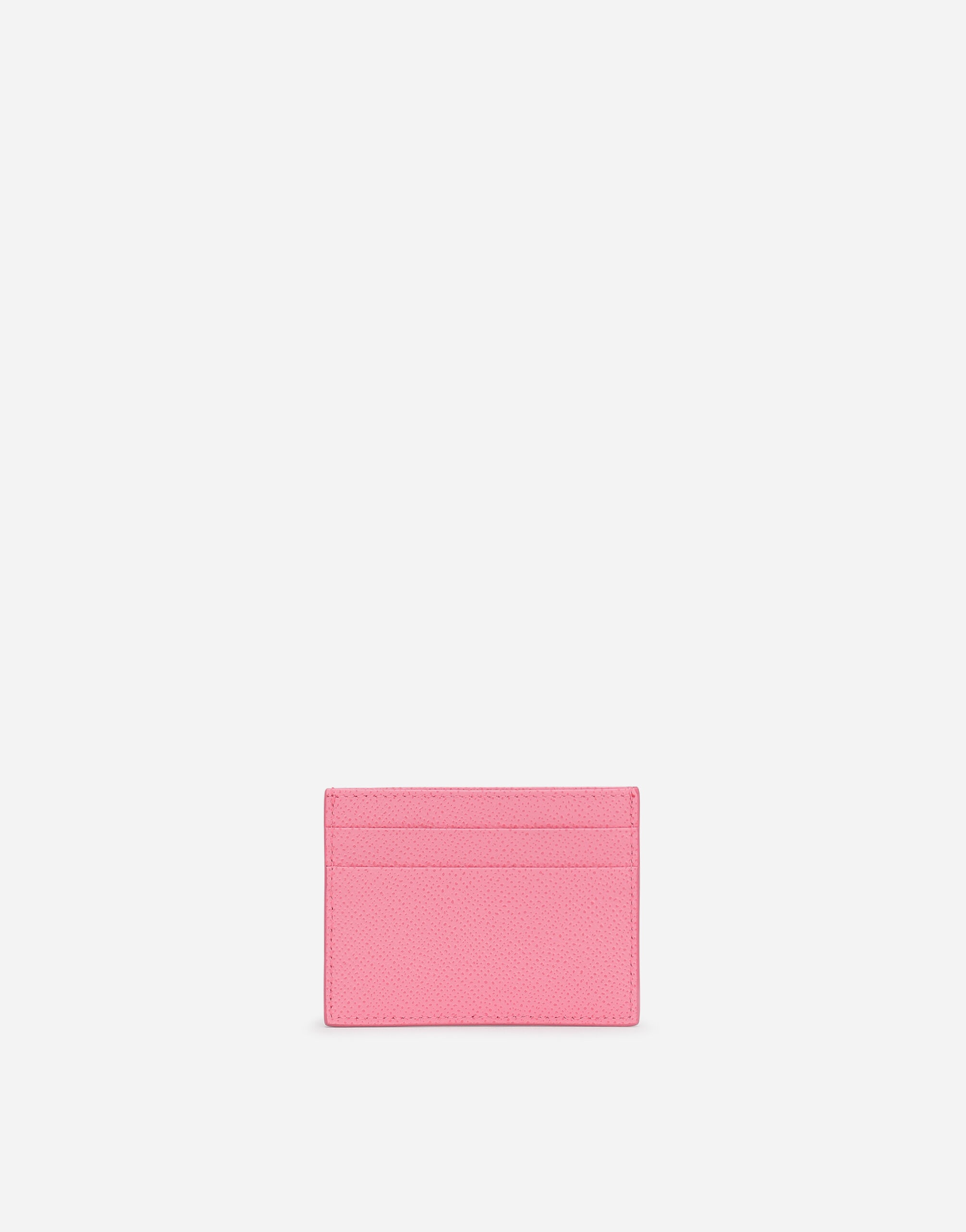 Dauphine calfskin card holder with branded tag - 3