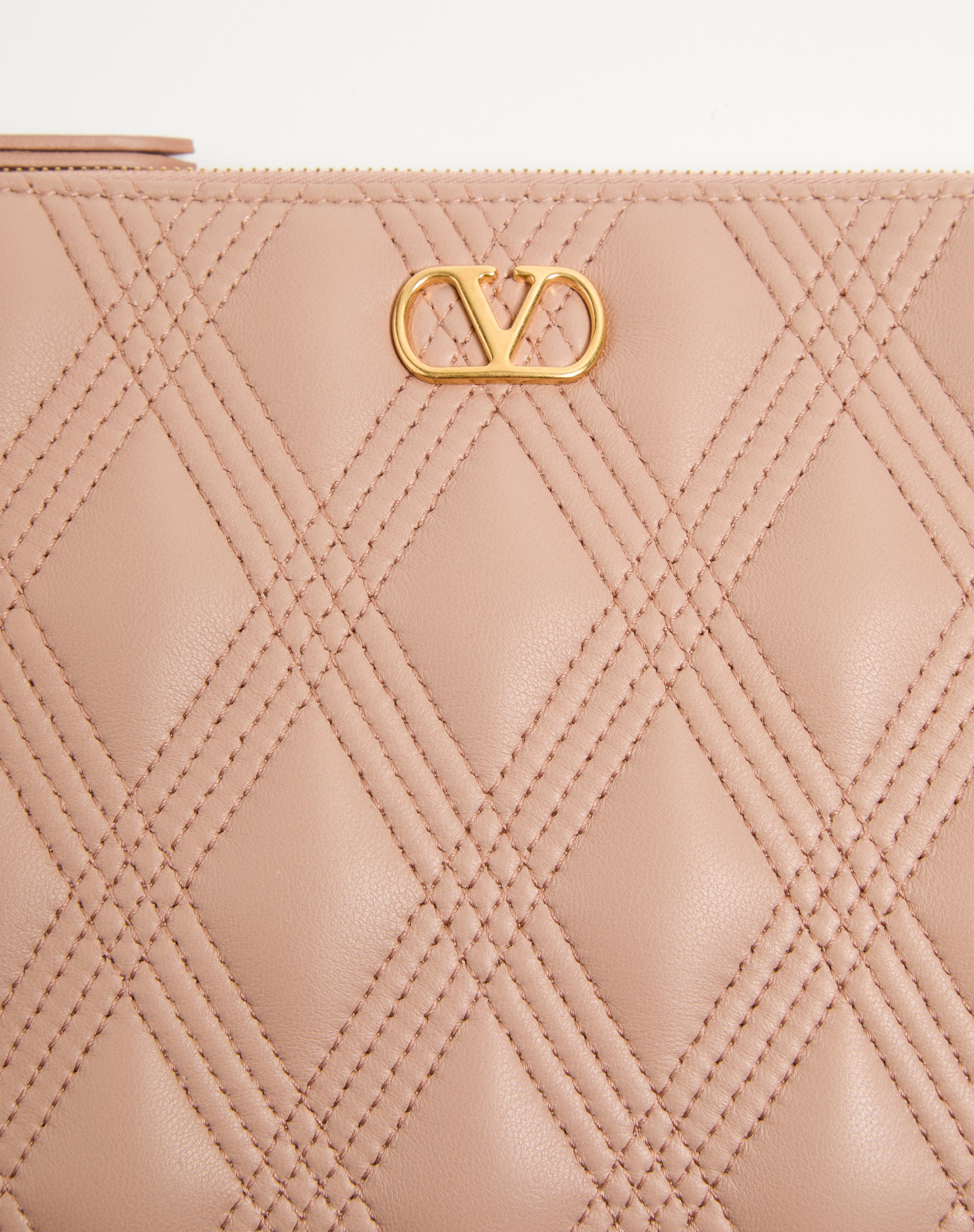 VALENTINO GARAVANI QUILTIE 67 POUCH IN QUILTED NAPPA LEATHER - 7