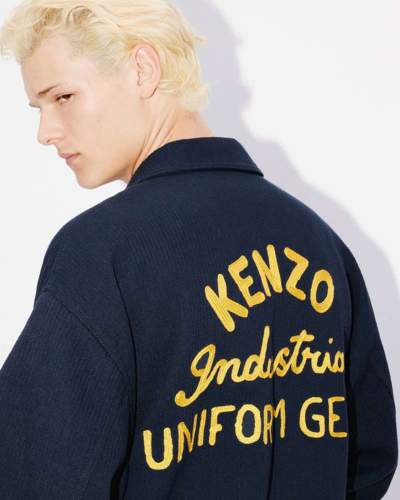 'KENZO Drawn Varsity' embroidered workwear jacket 7