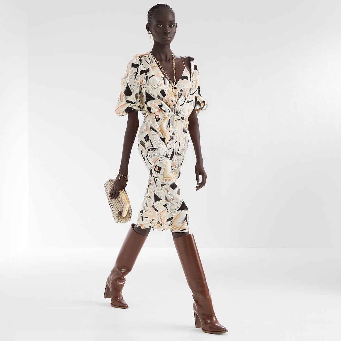 Multicolor silk dress - 4