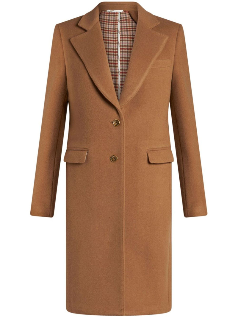 logo-engraved buttons coat - 1