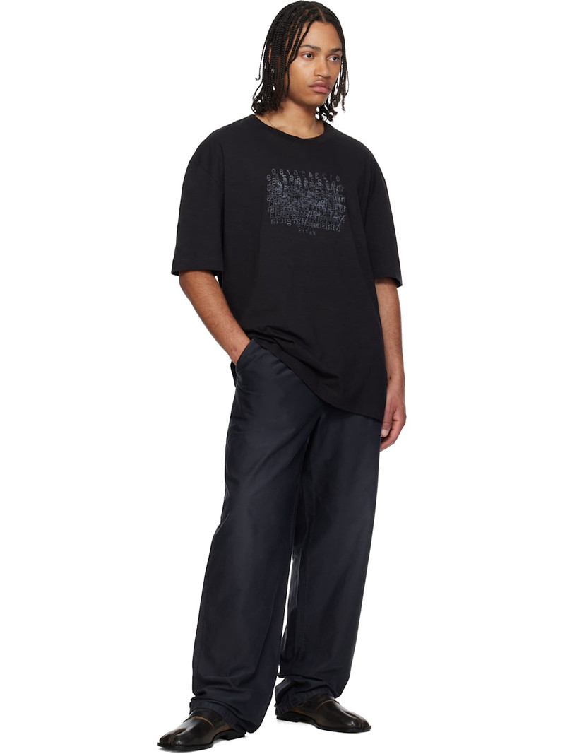 Maison Margiela Black Unbrushed Moleskin Trousers outlook