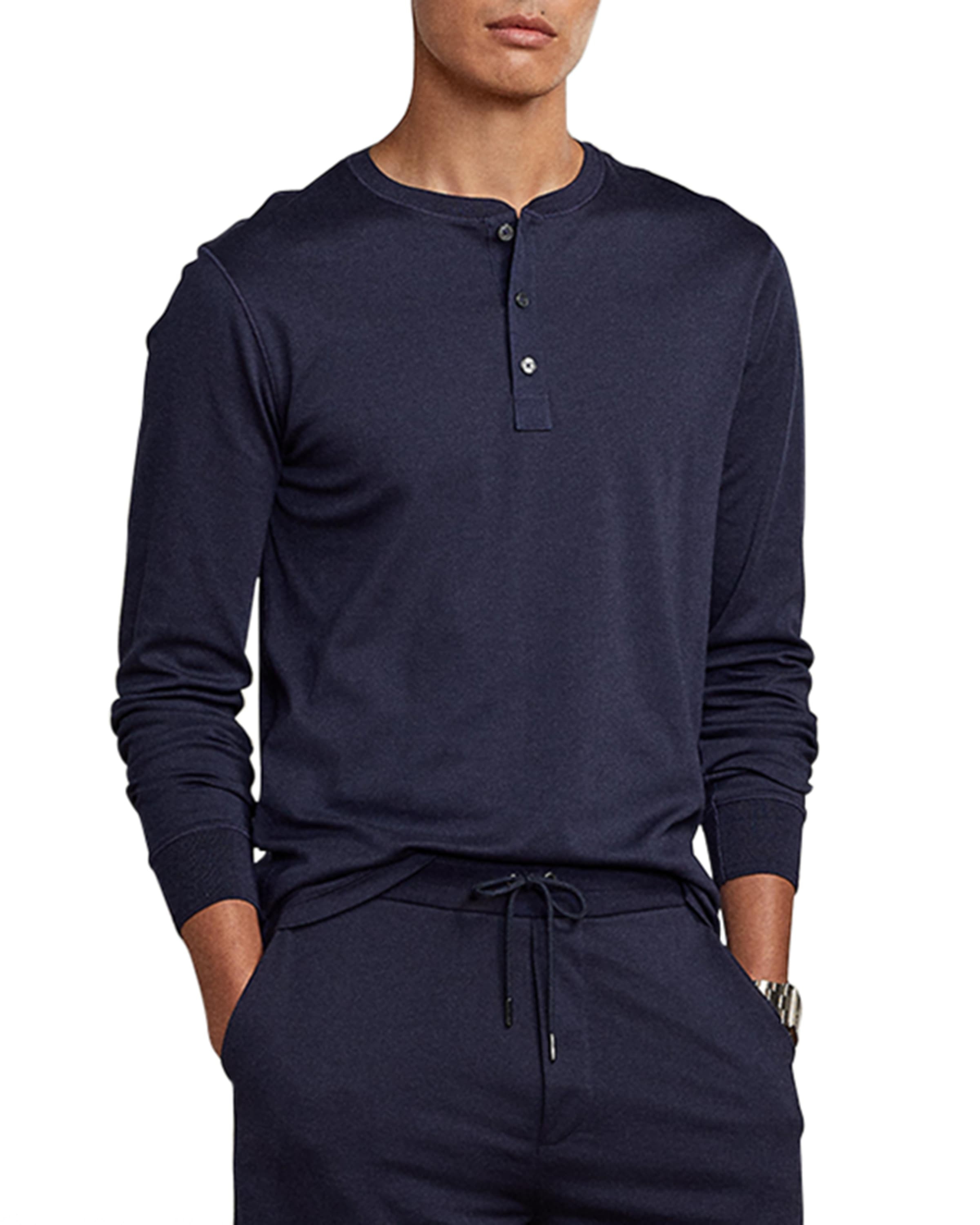 Men's Long-Sleeve Henley Shirt - 2