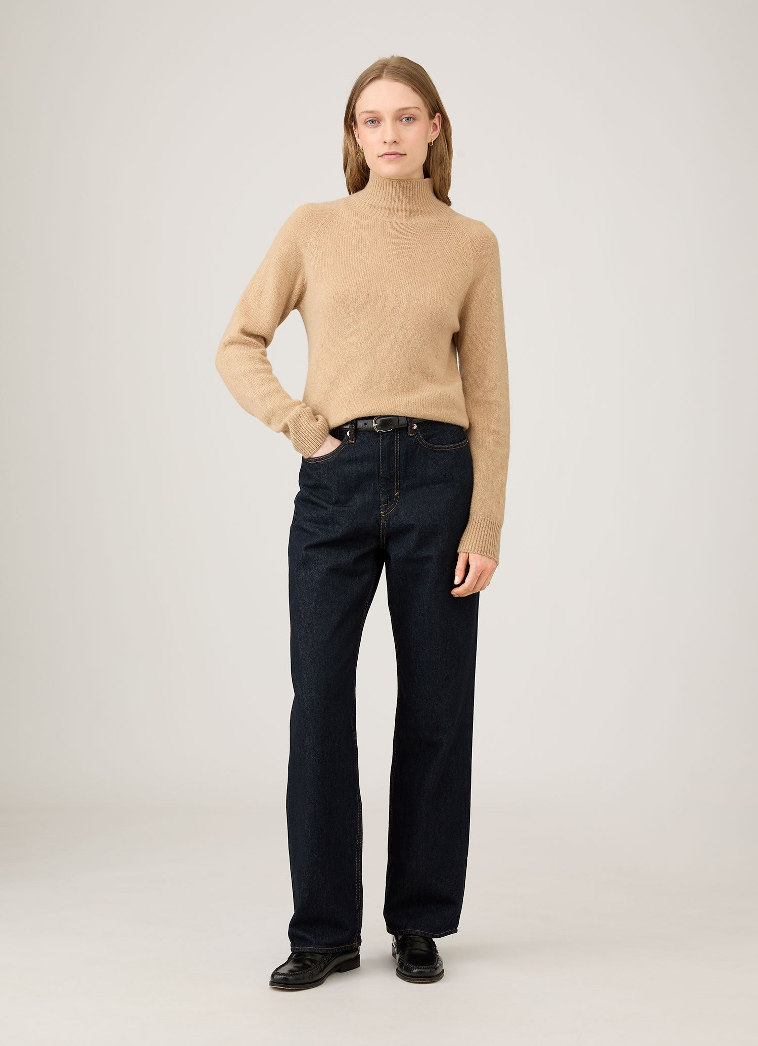 Lambswool Funnel neck jumper - 2