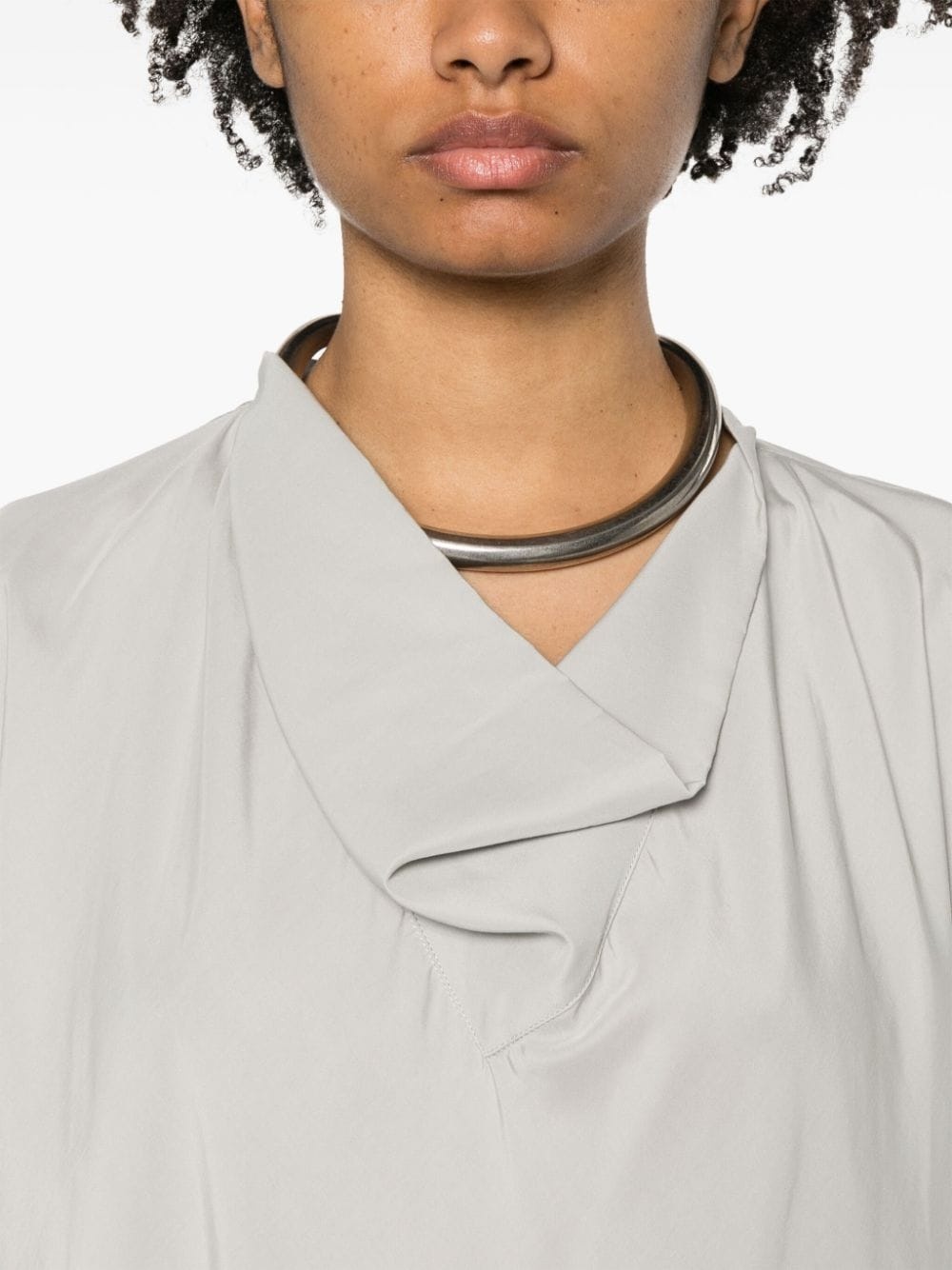 cowl-neck sleeveless midi dress - 5